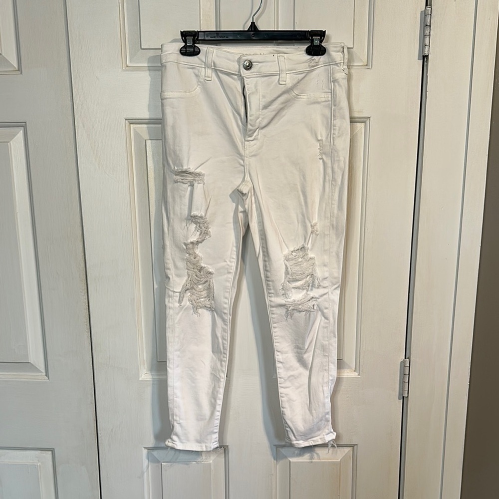 American Eagle Hi Rise Jegging size 10 short white